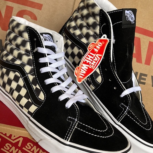 Vans Sk8-Hi Blur Checkerboard Black/Classic sneakers Men’s - Picture 7 of 16